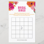 Elegant Floral Bridal Bingo Kaarten Vrijgezellenfe (Voorkant)