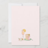 Elegant Floral Bridal Brunch en Bubble Invitation Kaart (Achterkant)