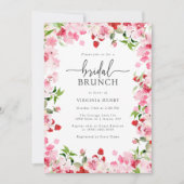 Elegant Floral Bridal Brunch Kaart (Voorkant)