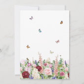 Elegant Floral Bridal Brunch Kaart (Achterkant)