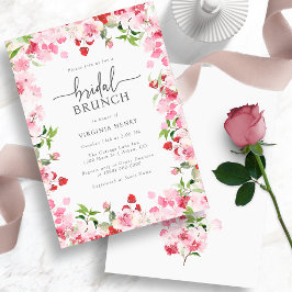 Elegant Floral Bridal Brunch Kaart