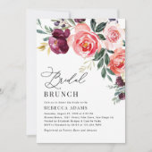 Elegant Floral Bridal Brunch Kaart (Voorkant)