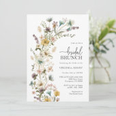 Elegant Floral Bridal Brunch Kaart (Staand voorkant)