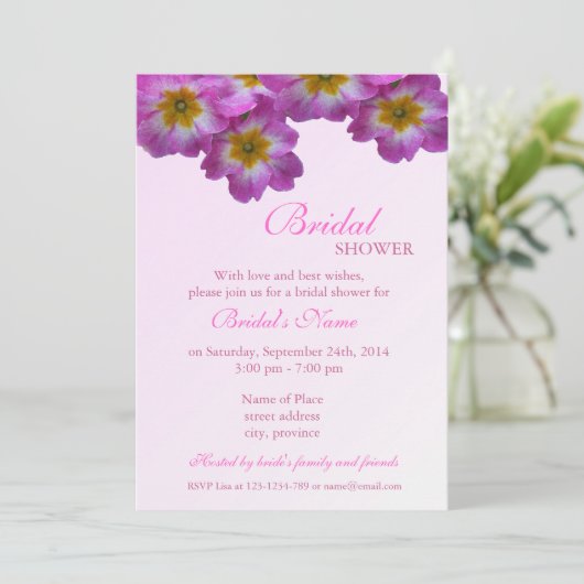 Elegant floral bridal doucheuitnodiging kaart (Staand voorkant)