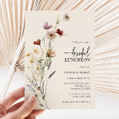 Elegant Floral Bridal Luncheon Kaart
