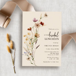 Elegant Floral Bridal Luncheon Kaart