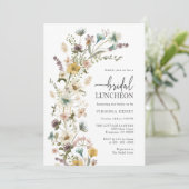 Elegant Floral Bridal Luncheon Kaart (Staand voorkant)