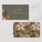 Elegant Floral Bridal Shower Informatiekaartje (Voorkant / Achterkant)