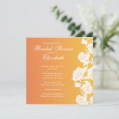 Elegant Floral Bridal Shower Invitation Herfst Kaart (Staand voorkant)