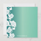 Elegant Floral Bridal Shower Invitation Jade Kaart (Achterkant)