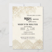 Elegant Floral Bridal Shower Invitation Kaart (Voorkant)