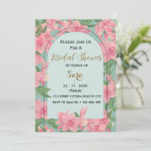 Elegant Floral Bridal Shower Invitation Kaart (Staand voorkant)