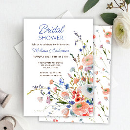 Elegant Floral Bridal shower Invitation Kaart