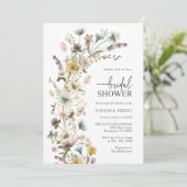 Elegant Floral Bridal Shower Kaart (Staand voorkant)