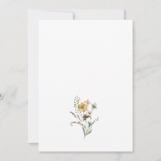 Elegant Floral Bridal Shower Kaart (Achterkant)