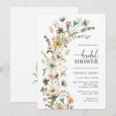 Elegant Floral Bridal Shower Kaart (Voorkant / Achterkant)