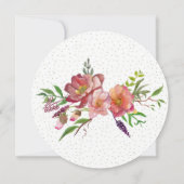 Elegant Floral Bridal Shower Kaart (Achterkant)