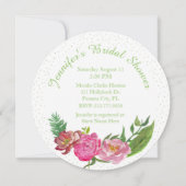 Elegant Floral Bridal Shower Kaart (Voorkant)