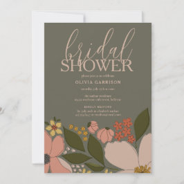 Elegant Floral Bridal Shower Kaart