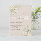 Elegant Floral Bridal Shower Kaart (Staand voorkant)