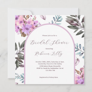 Elegant Floral Bridal Shower Kaart
