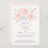 Elegant Floral Bridal Shower Kaart (Voorkant / Achterkant)