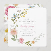 Elegant Floral Bridal Shower Kaart (Voorkant / Achterkant)