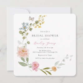 Elegant Floral Bridal Shower Kaart