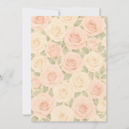 Elegant Floral Bridal Shower Kaart (Achterkant)