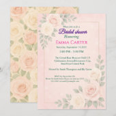 Elegant Floral Bridal Shower Kaart (Voorkant / Achterkant)