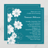 Elegant Floral Bridal Shower Kaart (Voorkant / Achterkant)