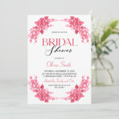Elegant floral Bridal shower Kaart (Staand voorkant)