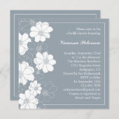 Elegant Floral Bridal Shower Kaart (Voorkant / Achterkant)