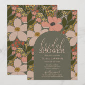 Elegant Floral Bridal Shower Kaart (Voorkant / Achterkant)