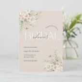 Elegant Floral Bridal Shower Save The Date (Staand voorkant)