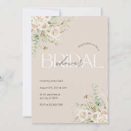 Elegant Floral Bridal Shower Save The Date