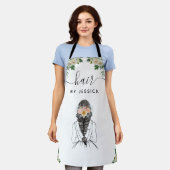 Elegant Floral Bride Hairstyle Braid Hair Salon Schort (Gedragen)