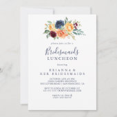 Elegant Floral Bridesmaids Luncheon Shower Kaart (Voorkant)