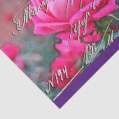 Elegant  Floral Briefkaart Weefpapier Tissuepapier (Detail)