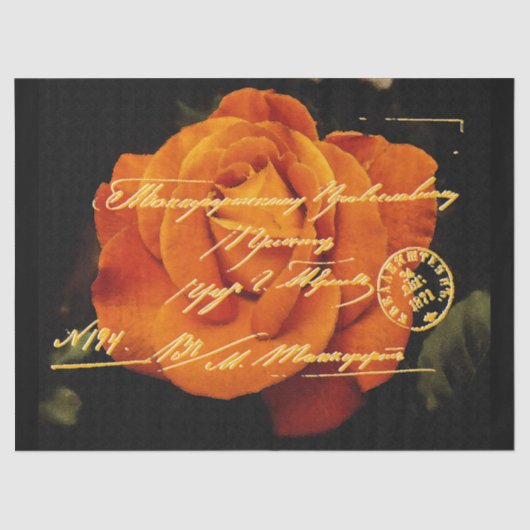 Elegant  Floral Briefkaart Weefpapier Tissuepapier (Voorkant)