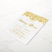 Elegant Floral Brocade Lace Wedding Shower Folie Uitnodiging (Gedraaid)
