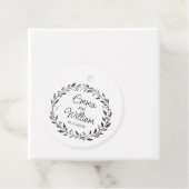 Elegant floral bruiloft bedankjes labels (In situ)