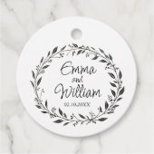 Elegant floral bruiloft bedankjes labels (Voorkant)