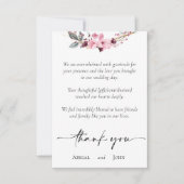 Elegant floral bruiloft bedankkaart (Voorkant)