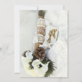 Elegant floral, bruiloft Berichten Kaart (Achterkant)