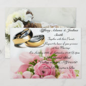 Elegant floral, bruiloft Berichten Kaart (Voorkant / Achterkant)