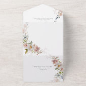 Elegant Floral bruiloft in één uitnodiging (Buitenkant)