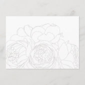 Elegant floral bruiloft informatiekaartje (Achterkant)