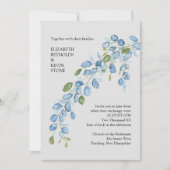 Elegant floral bruiloft Invitation Kaart (Voorkant)