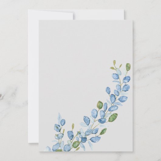 Elegant floral bruiloft Invitation Kaart (Achterkant)